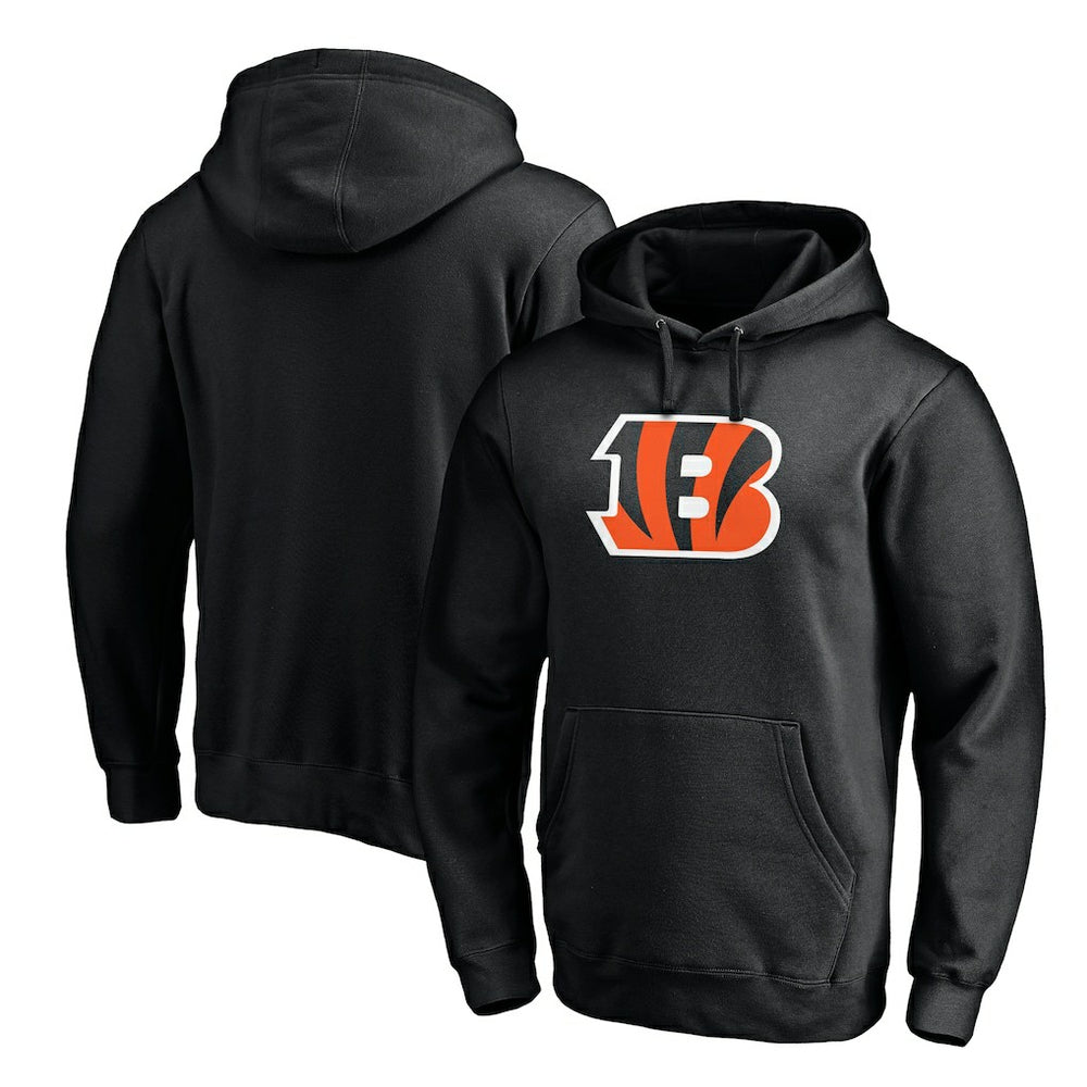 Cincinnati Bengals Primary Logo Fitted Pullover Hoodie Black - NFL