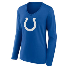 Indianapolis Colts Women's Primary Team Logo Long Sleeve V-Neck T-Shirt Royal - NFL