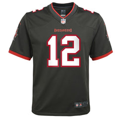 Tom Brady Tampa Bay Buccaneers Youth Alternate Game Jersey Pewter - Nike