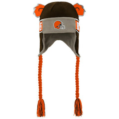 Cleveland Browns Preschool Wordmark Ears Trooper Knit Hat Brown - NFL