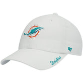Miami Dolphins '47 Women's Miata Clean Up Logo Adjustable Hat White - 47 brand