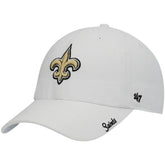New Orleans Saints '47 Women's Miata Clean Up Logo Adjustable Hat White - 47 brand