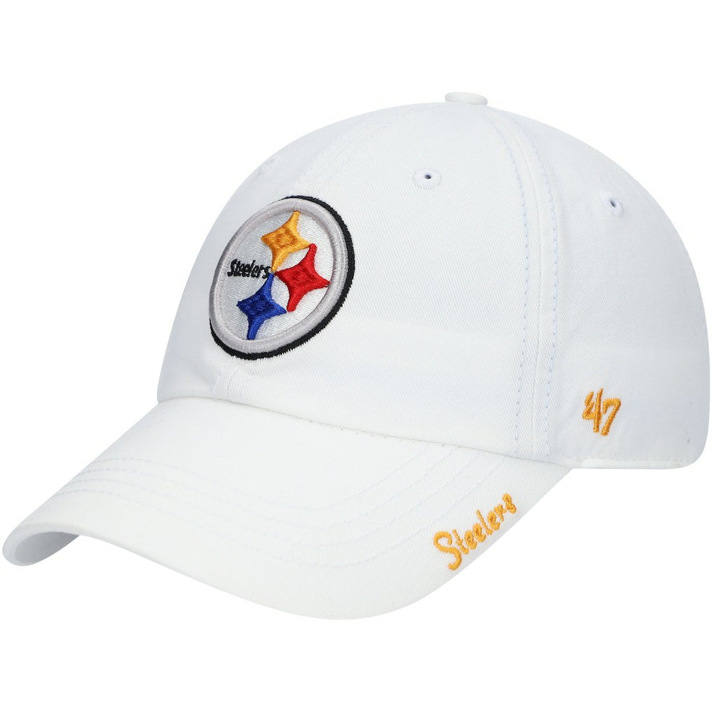 Pittsburgh Steelers '47 Women's Miata Clean Up Logo Adjustable Hat White - 47 brand