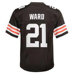 Denzel Ward Cleveland Browns Youth Game Jersey Brown - Nike