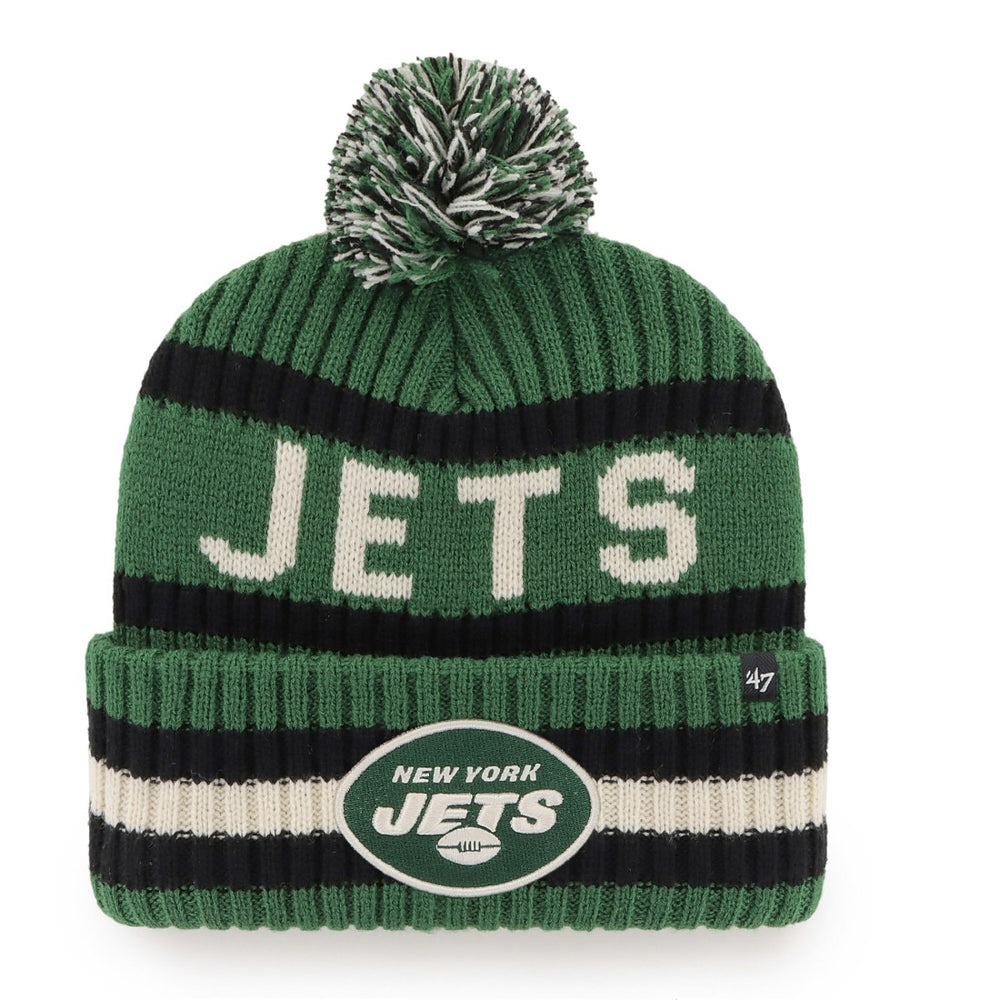 New York Jets '47 Bering Cuffed Knit Hat with Pom Green - 47 brand