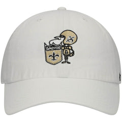 New Orleans Saints '47 Clean Up Adjustable Hat White - 47 brand