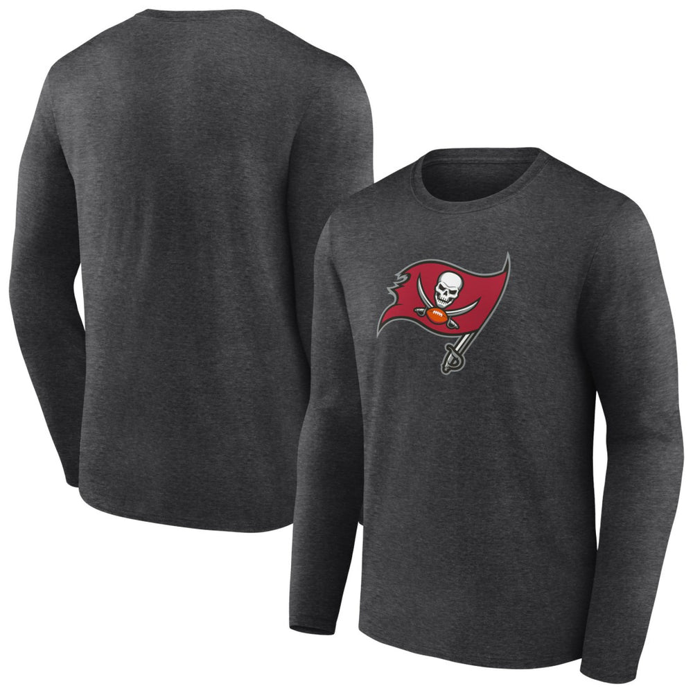 Tampa Bay Buccaneers Primary Team Logo Long Sleeve T-Shirt Charcoal - NFL