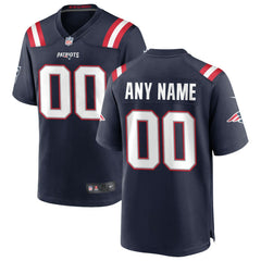 New England Patriots Custom Game Jersey Navy - Nike