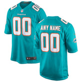 Miami Dolphins Custom Game Jersey Aqua - Nike