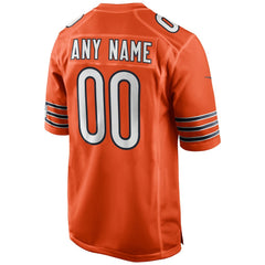 Chicago Bears Alternate Custom Game Jersey Orange - Nike