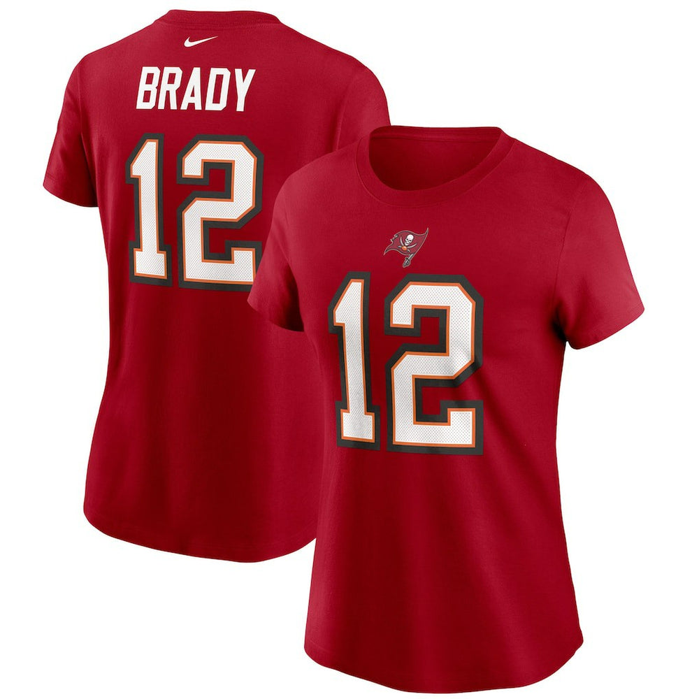 Tom Brady Tampa Bay Buccaneers Women's Name & Number T-Shirt Red - Nike
