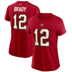 Tom Brady Tampa Bay Buccaneers Women's Name & Number T-Shirt Red - Nike