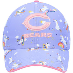 Chicago Bears '47 Girls Preschool Unicorn Clean Up Adjustable Hat Purple - 47 brand