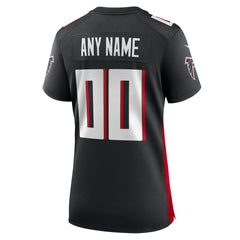Atlanta Falcons Women's Custom Game Jersey Black - Nike