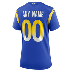 Los Angeles Rams Women's Custom Game Jersey Royal - Nike