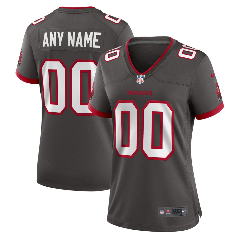 Tampa Bay Buccaneers Women's Alternate Custom Game Jersey Pewter - Nike