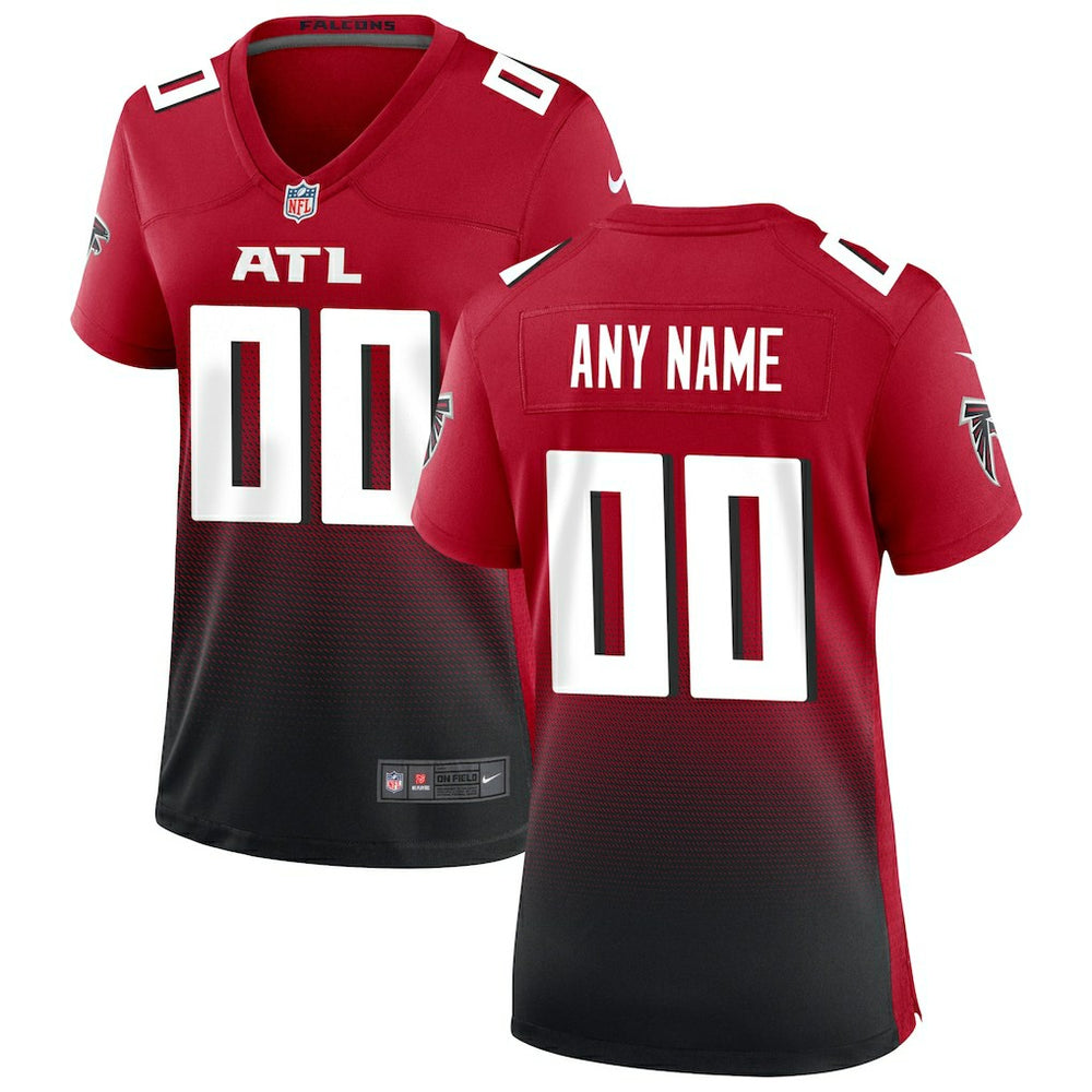 Atlanta Falcons Women's Alternate Custom Game Jersey Red - Nike