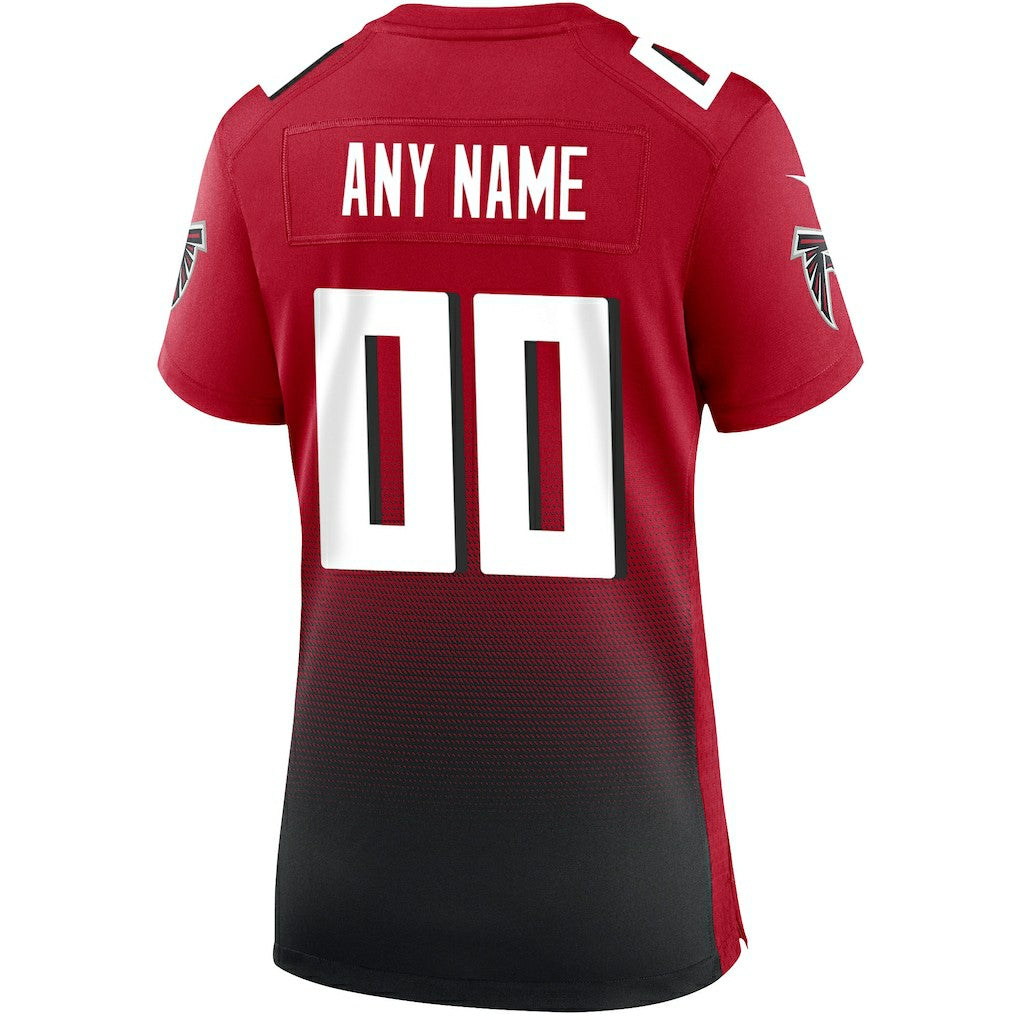 Atlanta Falcons Women's Alternate Custom Game Jersey - Red | NFL Jerseys