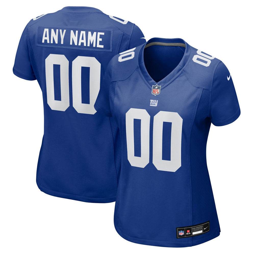 New York Giants Women's Custom Jersey Royal - Nike