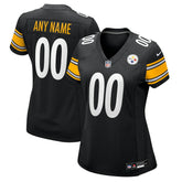 Pittsburgh Steelers Women's Custom Game Jersey Black - Nike