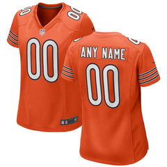 Chicago Bears Women's Alternate Custom Game Jersey Orange - Nike
