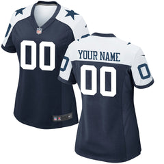 Dallas Cowboys Women's Alternate Custom Game Jersey Navy - Nike