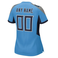 Tennessee Titans Women's Alternate Custom Game Jersey Light Blue - Nike