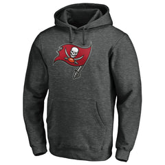 Tampa Bay Buccaneers Primary Logo Pullover Hoodie Heather Charcoal - NFL