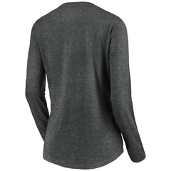 Tampa Bay Buccaneers Women's Team Lockup Long Sleeve V-Neck T-Shirt Heather Gray - NFL