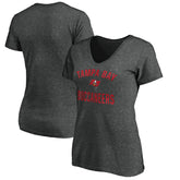 Tampa Bay Buccaneers Women's Victory Arch V-Neck T-Shirt Heathered Gray - NFL
