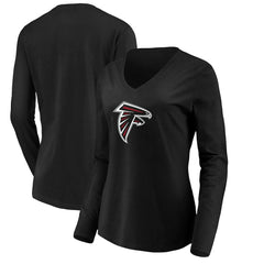 Atlanta Falcons Women's Primary Logo Long Sleeve T-Shirt Black - NFL