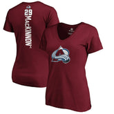 Nathan MacKinnon Colorado Avalanche - Women's Playmaker V-Neck T-Shirt Garnet