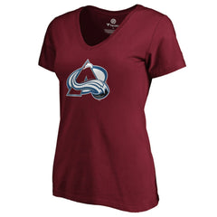 Nathan MacKinnon Colorado Avalanche - Women's Playmaker V-Neck T-Shirt Garnet