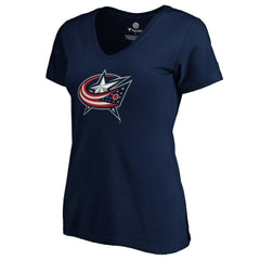 Zach Werenski Columbus Blue Jackets - Women's Playmaker V-Neck T-Shirt Navy