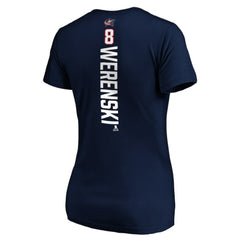 Zach Werenski Columbus Blue Jackets - Women's Playmaker V-Neck T-Shirt Navy