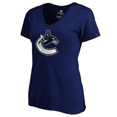 Elias Pettersson Vancouver Canucks - Women's Playmaker V-Neck T-Shirt Royal