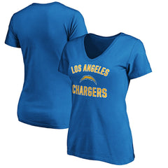 Los Angeles Chargers Women's Victory Arch V-Neck T-Shirt Blue - NFL