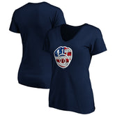 Milwaukee Brewers Logo Women's Banner Wave V-Neck T-Shirt Near Me