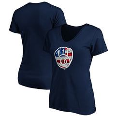 Milwaukee Brewers Logo Women's Banner Wave V-Neck T-Shirt Near Me