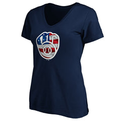 Milwaukee Brewers Logo Women's Banner Wave V-Neck T-Shirt Near Me