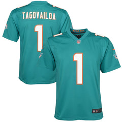 Tua Tagovailoa Miami Dolphins Youth Game Jersey Aqua - Nike