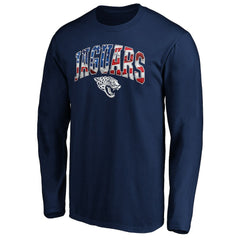 Jacksonville Jaguars Banner Wave Long Sleeve T-Shirt Navy - NFL