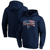 Atlanta Falcons Banner Wave Fitted Pullover Hoodie Navy - NFL