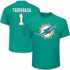 Tua Tagovailoa Miami Dolphins Big & Tall Player Name & Number T-Shirt Aqua - Fanatics