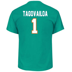 Tua Tagovailoa Miami Dolphins Big & Tall Player Name & Number T-Shirt Aqua - Fanatics