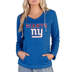 New York Giants Concepts Sport Women's Mainstream Tri-Blend Raglan Hoodie V-Neck Top Royal - NFL