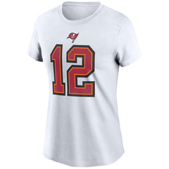 Tom Brady Tampa Bay Buccaneers Women's Name & Number T-Shirt White - Nike