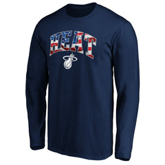 NBA - Miami Heat Banner Wave Long Sleeve T-Shirt - Navy