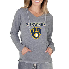 Milwaukee Brewers Concepts Sport Women's Mainstream Terry Long Sleeve Hoodie Top On Sale