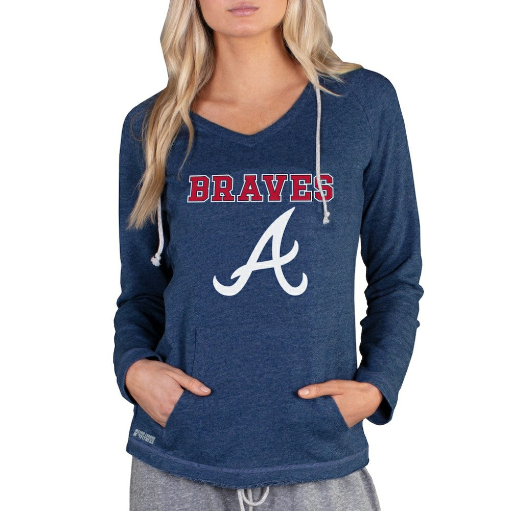 Atlanta Braves Concepts Sport Women's Mainstream Terry Long Sleeve Hoodie Top Online